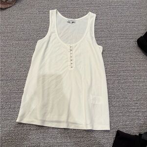 Heartloom Ivory Tank Top with Button Detail